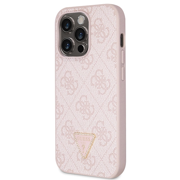 iTok webáruház - Guess Guess GUHCP14LP4TDSCPP tok iPhone 14 Pro készülékhez – rózsaszín Crossbody 4G Metal Logo 2 Guess GUHCP14LP4TDSCPP case for iPhone 14 Pro - pink Crossbody 4G Metal Logo