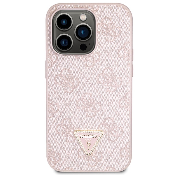iTok webáruház - Guess Guess GUHCP14LP4TDSCPP tok iPhone 14 Pro készülékhez – rózsaszín Crossbody 4G Metal Logo 3 Guess GUHCP14LP4TDSCPP case for iPhone 14 Pro - pink Crossbody 4G Metal Logo