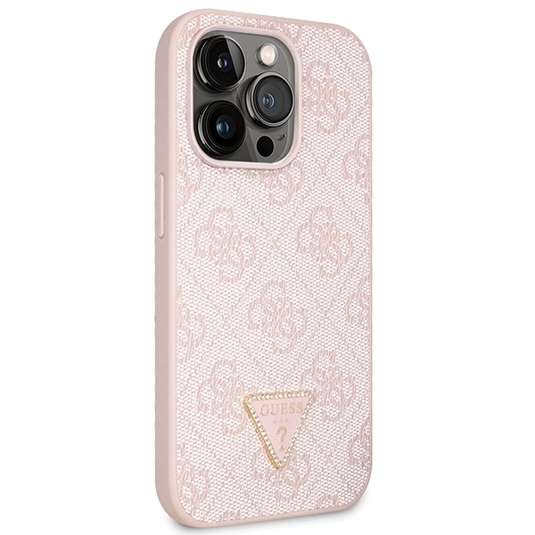 iTok webáruház - Guess Guess GUHCP14LP4TDSCPP tok iPhone 14 Pro készülékhez – rózsaszín Crossbody 4G Metal Logo 4 Guess GUHCP14LP4TDSCPP case for iPhone 14 Pro - pink Crossbody 4G Metal Logo