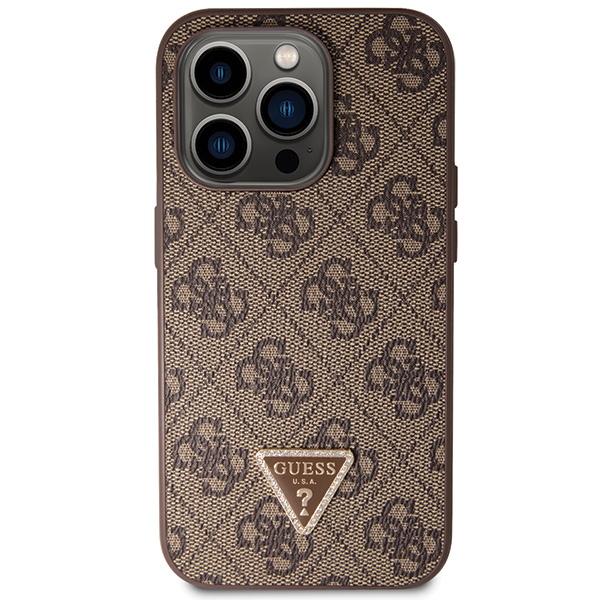 iTok webáruház - Guess Guess GUHCP14LP4TDSCPW tok iPhone 14 Pro készülékhez – Crossbody 4G Metal Logo (barna) 3 Guess GUHCP14LP4TDSCPW case for iPhone 14 Pro (barna)