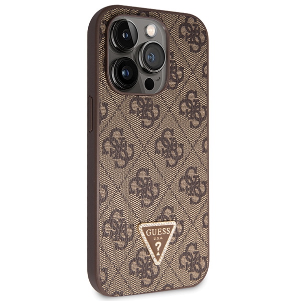 iTok webáruház - Guess Guess GUHCP14LP4TDSCPW tok iPhone 14 Pro készülékhez – Crossbody 4G Metal Logo (barna) 4 Guess GUHCP14LP4TDSCPW case for iPhone 14 Pro (barna)