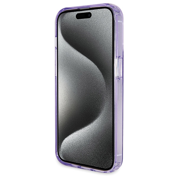 iTok webáruház - Guess Guess Ring Stand Script Glitter MagSafe tok iPhone 14 Pro készülékhez (lila) 5 Guess Ring Stand Script Glitter MagSafe case for iPhone 14 Pro (lila)