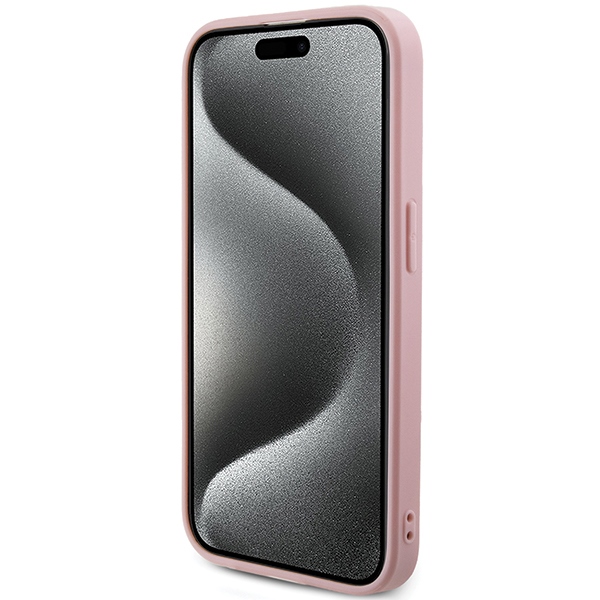 iTok webáruház - Guess Guess Saffiano Iridescent Script tok iPhone 14 Pro készülékhez (rózsaszín) 5 Guess Saffiano Iridescent Script case for iPhone 14 Pro (rózsaszín)