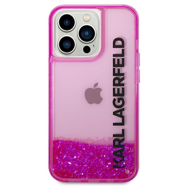 iTok webáruház - Karl Lagerfeld Karl Lagerfeld Liquid Glitter Elong tok iPhone 14 Pro készülékhez (rózsaszín) 3 Karl Lagerfeld Liquid Glitter Elong Case for iPhone 14 Pro (rózsaszín)