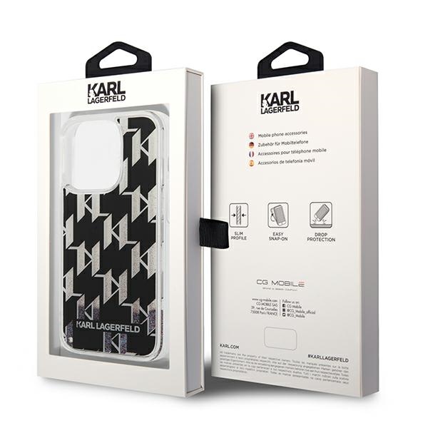 iTok webáruház - Karl Lagerfeld Karl Lagerfeld KLHCP14LLMNMK tok iPhone 14 Pro 6,1" készülékhez – fekete 8 Karl Lagerfeld KLHCP14LLMNMK iPhone 14 Pro 6.1 "hardcase black / black Liquid Glitter Monogram