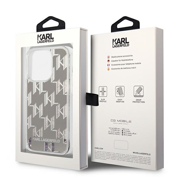 iTok webáruház - Karl Lagerfeld Karl Lagerfeld KLHCP14LLMNMS Liquid Glitter Monogram kemény tok iPhone 14 Pro 6,1" készülékhez, ezüst 8 Karl Lagerfeld KLHCP14LLMNMS iPhone 14 Pro 6.1 "hardcase silver / silver Liquid Glitter Monogram