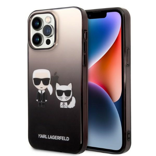 iTok webáruház - Karl Lagerfeld Karl Lagerfeld KLHCP14LTGKCK tok iPhone 14 Pro 6,1 hüvelykes készülékhez – fekete 1 Karl Lagerfeld KLHCP14LTGKCK iPhone 14 Pro 6.1 "hardcase black / black Gradient Ikonik Karl & Choupette