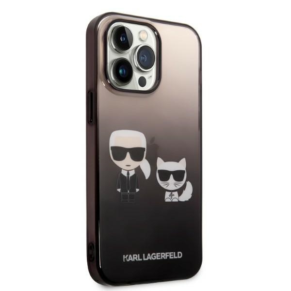 iTok webáruház - Karl Lagerfeld Karl Lagerfeld KLHCP14LTGKCK tok iPhone 14 Pro 6,1 hüvelykes készülékhez – fekete 4 Karl Lagerfeld KLHCP14LTGKCK iPhone 14 Pro 6.1 "hardcase black / black Gradient Ikonik Karl & Choupette