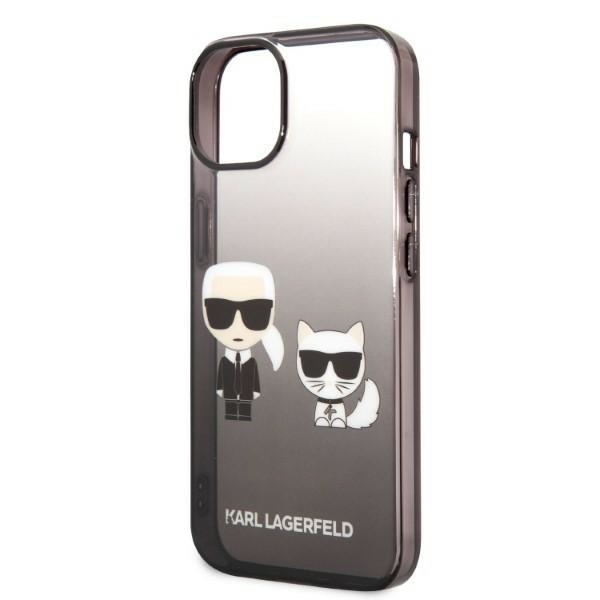 iTok webáruház - Karl Lagerfeld Karl Lagerfeld KLHCP14LTGKCK tok iPhone 14 Pro 6,1 hüvelykes készülékhez – fekete 6 Karl Lagerfeld KLHCP14LTGKCK iPhone 14 Pro 6.1 "hardcase black / black Gradient Ikonik Karl & Choupette