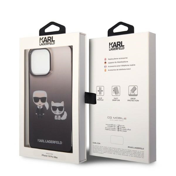 iTok webáruház - Karl Lagerfeld Karl Lagerfeld KLHCP14LTGKCK tok iPhone 14 Pro 6,1 hüvelykes készülékhez – fekete 8 Karl Lagerfeld KLHCP14LTGKCK iPhone 14 Pro 6.1 "hardcase black / black Gradient Ikonik Karl & Choupette