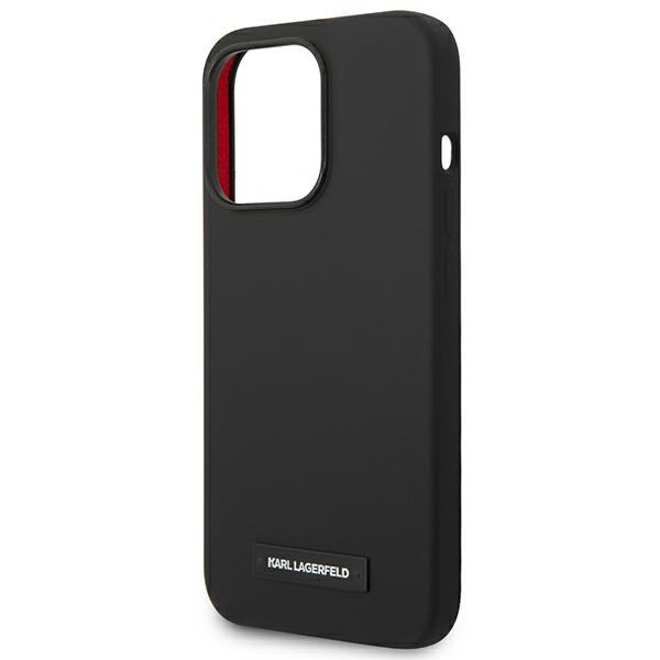 iTok webáruház - Karl Lagerfeld Karl Lagerfeld KLHMP14LSLMP1K iPhone 14 Pro 6,1" fekete szilikontok MagSafe 6 Karl Lagerfeld KLHMP14LSLMP1K iPhone 14 Pro 6,1" hardcase czarny/black Silicone Plaque Magsafe