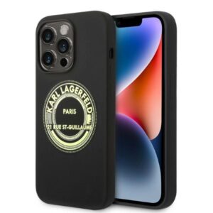 Karl Lagerfeld Silicone RSG szilikon tok iPhone 14 Pro készülékhez (fekete)