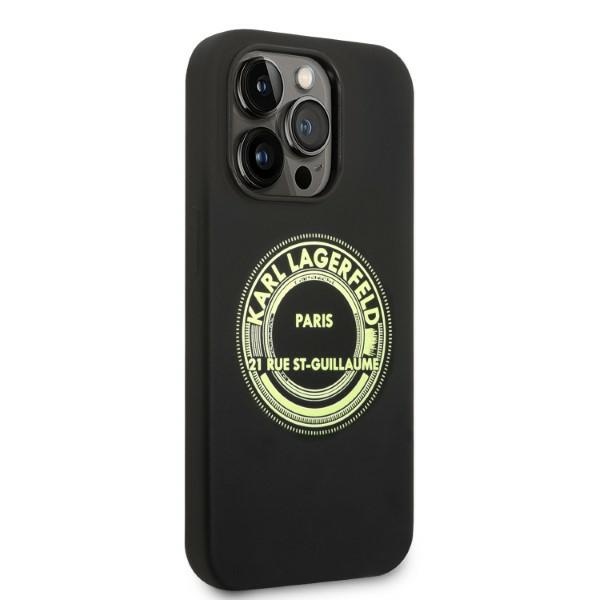 iTok webáruház - Karl Lagerfeld Karl Lagerfeld Silicone RSG szilikon tok iPhone 14 Pro készülékhez (fekete) 4 Karl Lagerfeld Silicone RSG case for iPhone 14 Pro (fekete)