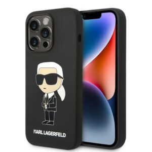 Karl Lagerfeld Silicone Ikonik tok iPhone 14 Pro készülékhez (fekete)