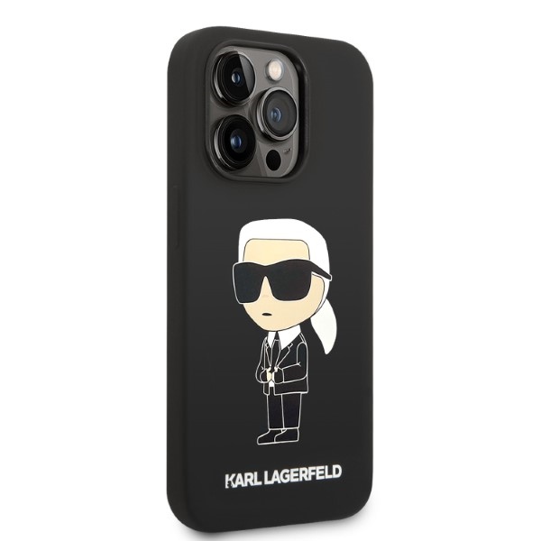 iTok webáruház - Karl Lagerfeld Karl Lagerfeld Silicone Ikonik tok iPhone 14 Pro készülékhez (fekete) 4 Karl Lagerfeld Silicone Ikonik case for iPhone 14 Pro (fekete)