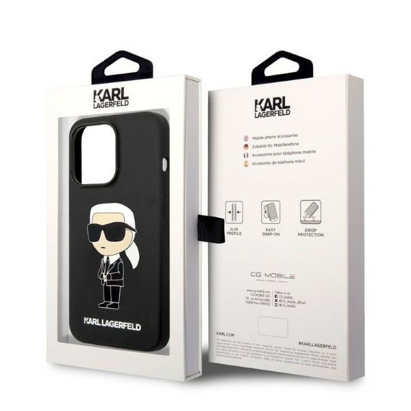 iTok webáruház - Karl Lagerfeld Karl Lagerfeld Silicone Ikonik tok iPhone 14 Pro készülékhez (fekete) 8 Karl Lagerfeld Silicone Ikonik case for iPhone 14 Pro (fekete)