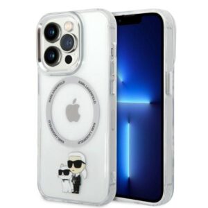 Karl Lagerfeld Iconic Karl&Choupette MagSafe tok iPhone 14 Pro készülékhez (átlátszó)