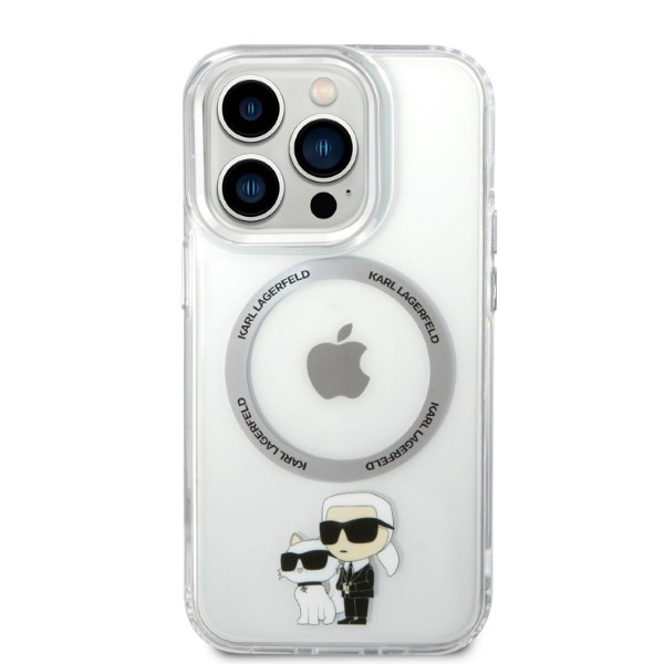 iTok webáruház - Karl Lagerfeld Karl Lagerfeld Iconic Karl&Choupette MagSafe tok iPhone 14 Pro készülékhez (átlátszó) 3 Karl Lagerfeld Iconic Karl&Choupette MagSafe case for iPhone 14 Pro (átlátszó)