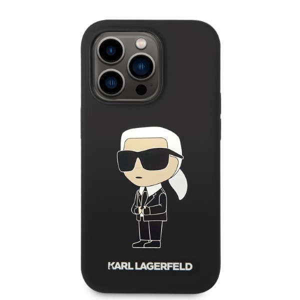 iTok webáruház - Karl Lagerfeld Karl Lagerfeld Silicone Ikonik MagSafe tok iPhone 14 Pro készülékhez (fekete) 3 Karl Lagerfeld Silicone Ikonik MagSafe case for iPhone 14 Pro (fekete)