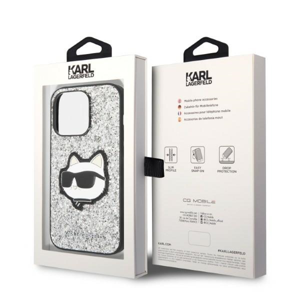 iTok webáruház - Karl Lagerfeld Karl Lagerfeld KLHCP14LG2CPS Glitter Choupette kemény tok iPhone 14 Pro 6,1 hüvelykes készülékhez – ezüst 8 Karl Lagerfeld KLHCP14LG2CPS iPhone 14 Pro 6.1" silver/silver hardcase Glitter Choupette Patch