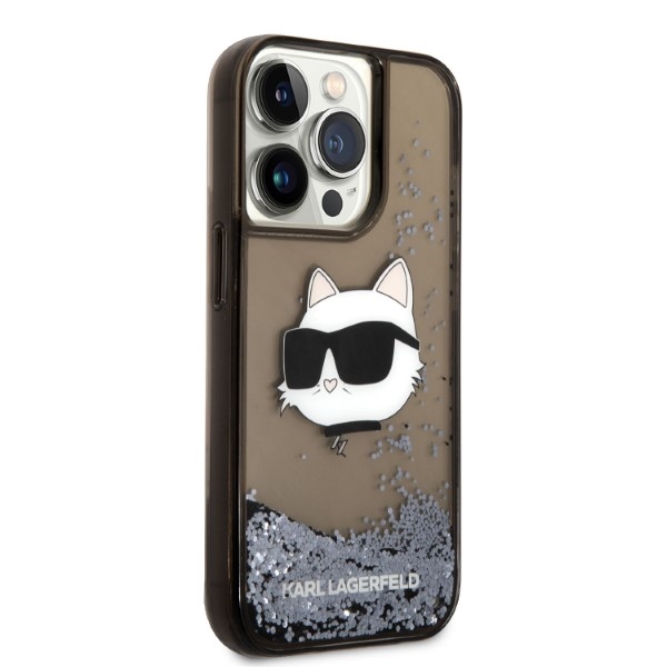 iTok webáruház - Karl Lagerfeld Karl Lagerfeld KLHCP14LLNCHCK iPhone 14 Pro 6,1 hüvelykes fekete keménytok – Glitter Choupette Head 4 Karl Lagerfeld KLHCP14LLNCHCK iPhone 14 Pro 6.1" black/black hardcase Glitter Choupette Head