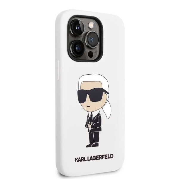 iTok webáruház - Karl Lagerfeld Karl Lagerfeld KLHCP14LSNIKBCH Silicone Ikonik tok iPhone 14 Pro 6,1 hüvelykhez, fehér 4 Karl Lagerfeld KLHCP14LSNIKBCH iPhone 14 Pro 6.1" hardcase white/white Silicone Ikonik