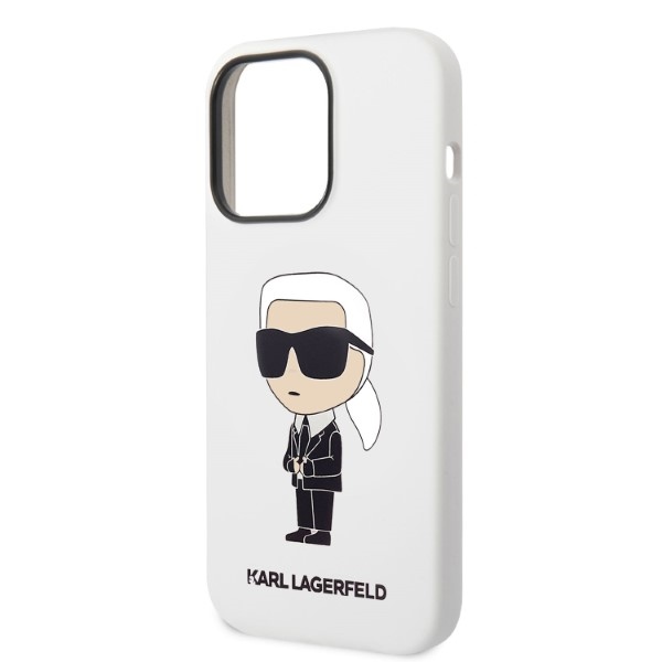 iTok webáruház - Karl Lagerfeld Karl Lagerfeld KLHCP14LSNIKBCH Silicone Ikonik tok iPhone 14 Pro 6,1 hüvelykhez, fehér 6 Karl Lagerfeld KLHCP14LSNIKBCH iPhone 14 Pro 6.1" hardcase white/white Silicone Ikonik
