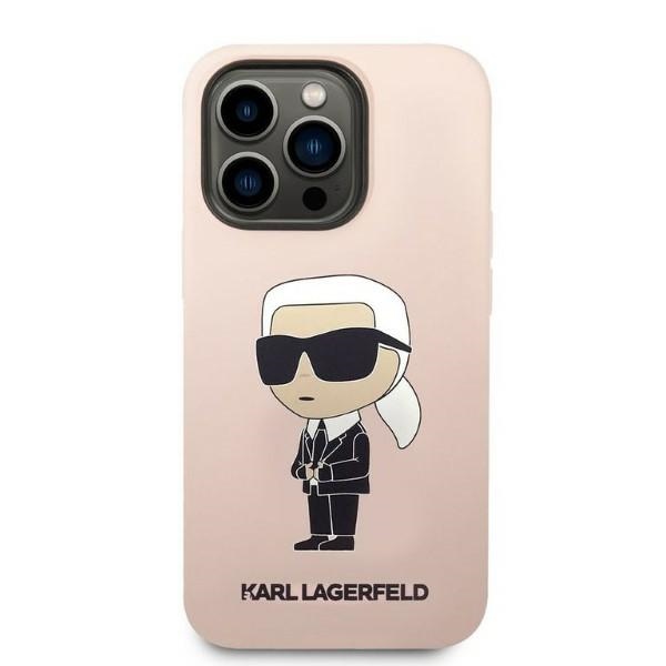 iTok webáruház - Karl Lagerfeld Karl Lagerfeld KLHCP14LSNIKBCP szilikon tok iPhone 14 Pro készülékhez – rózsaszín 3 Karl Lagerfeld KLHCP14LSNIKBCP iPhone 14 Pro 6.1" hardcase pink/pink Silicone Ikonik