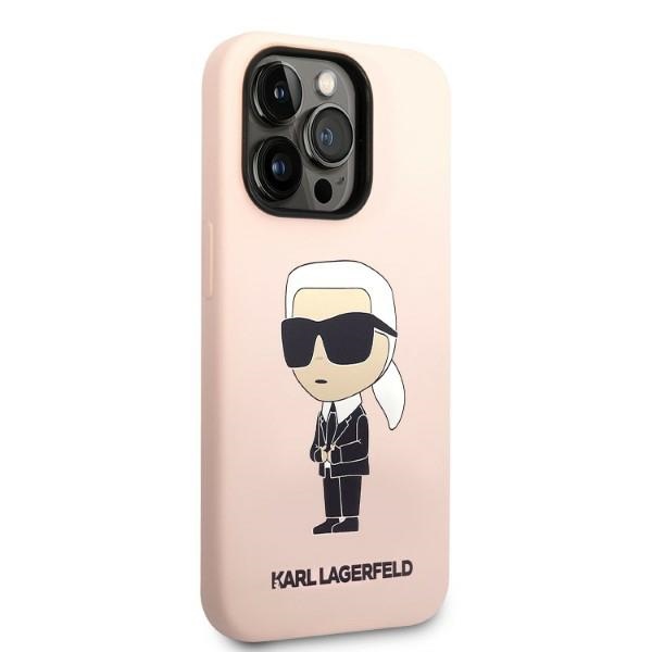 iTok webáruház - Karl Lagerfeld Karl Lagerfeld KLHCP14LSNIKBCP szilikon tok iPhone 14 Pro készülékhez – rózsaszín 4 Karl Lagerfeld KLHCP14LSNIKBCP iPhone 14 Pro 6.1" hardcase pink/pink Silicone Ikonik