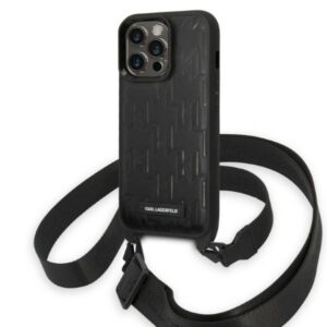 Karl Lagerfeld KLHCP14LSTMMK kemény tok iPhone 14 Pro 6,1 hüvelykes készülékhez, fekete