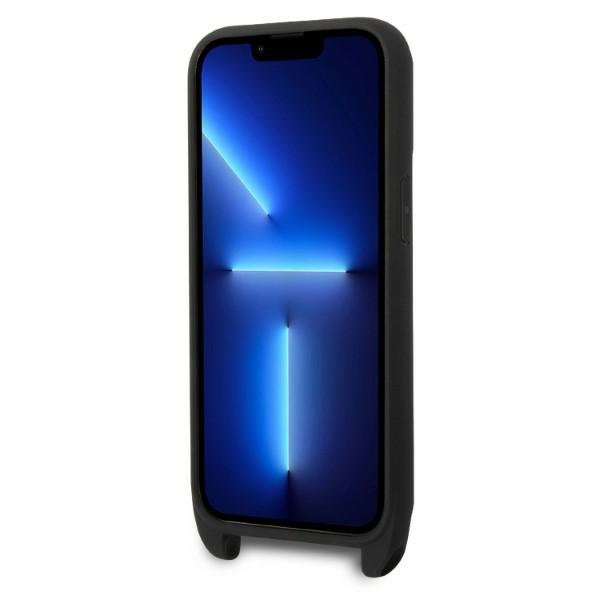 iTok webáruház - Karl Lagerfeld Karl Lagerfeld KLHCP14LSTMMK kemény tok iPhone 14 Pro 6,1 hüvelykes készülékhez, fekete 6 Karl Lagerfeld KLHCP14LSTMMK iPhone 14 Pro 6.1" hardcase black/black Monogram Plaque Logo Strap