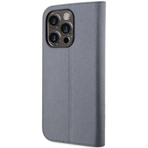 iTok webáruház - Karl Lagerfeld Karl Lagerfeld KLBKP14LSANKCPG iPhone 14 Pro könyvtok – Saffiano Karl & Choupette, ezüst 2 Karl Lagerfeld KLBKP14LSANKCPG iPhone 14 Pro 6.1" bookcase silver/silver Saffiano Karl & Choupette