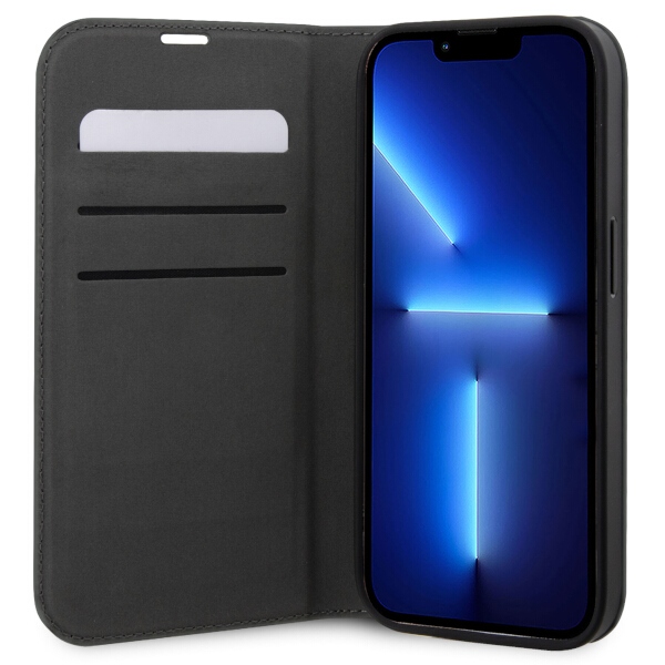 iTok webáruház - Karl Lagerfeld Karl Lagerfeld KLBKP14LSANKCPG iPhone 14 Pro könyvtok – Saffiano Karl & Choupette, ezüst 4 Karl Lagerfeld KLBKP14LSANKCPG iPhone 14 Pro 6.1" bookcase silver/silver Saffiano Karl & Choupette