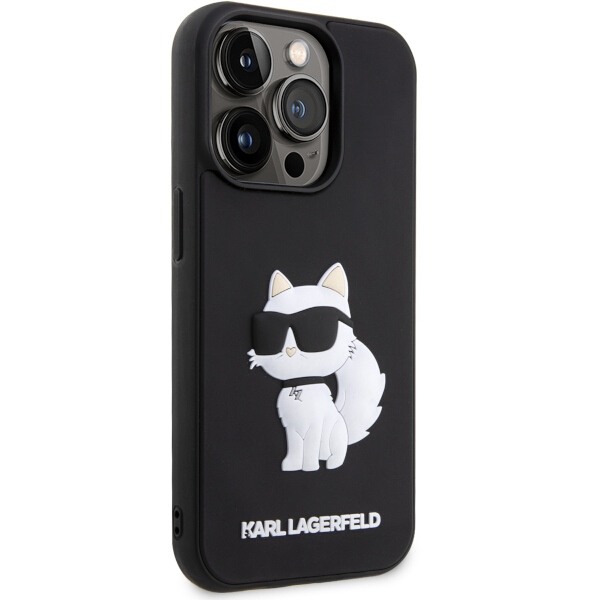 iTok webáruház - Karl Lagerfeld Karl Lagerfeld KLHCP14L3DRKHNK 3D Rubber Choupette tok iPhone 14 Pro 6,1" készülékhez, fekete 4 Karl Lagerfeld KLHCP14L3DRKHNK iPhone 14 Pro 6.1" black/black hardcase Rubber Choupette 3D