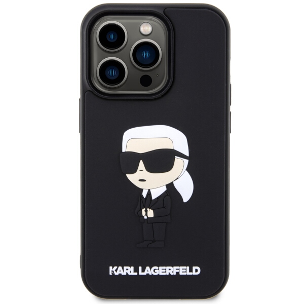 iTok webáruház - Karl Lagerfeld Karl Lagerfeld KLHCP14L3DRKINK iPhone 14 Pro 6.1" fekete kemény tok 3D Rubber Ikonik 3 Karl Lagerfeld KLHCP14L3DRKINK iPhone 14 Pro 6.1" black/black hardcase Rubber Ikonik 3D