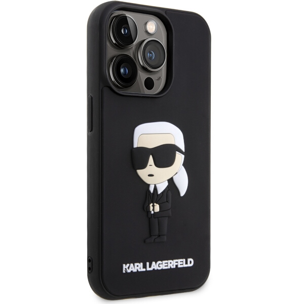 iTok webáruház - Karl Lagerfeld Karl Lagerfeld KLHCP14L3DRKINK iPhone 14 Pro 6.1" fekete kemény tok 3D Rubber Ikonik 4 Karl Lagerfeld KLHCP14L3DRKINK iPhone 14 Pro 6.1" black/black hardcase Rubber Ikonik 3D
