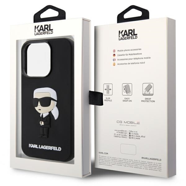 iTok webáruház - Karl Lagerfeld Karl Lagerfeld KLHCP14L3DRKINK iPhone 14 Pro 6.1" fekete kemény tok 3D Rubber Ikonik 8 Karl Lagerfeld KLHCP14L3DRKINK iPhone 14 Pro 6.1" black/black hardcase Rubber Ikonik 3D