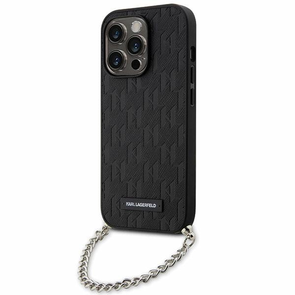 iTok webáruház - Karl Lagerfeld Karl Lagerfeld KLHCP14LSACKLHPK tok iPhone 14 Pro 6,1 hüvelykes készülékhez – Saffiano Monogram Chain, fekete 1 Karl Lagerfeld KLHCP14LSACKLHPK iPhone 14 Pro 6.1" black/black hardcase Saffiano Monogram Chain