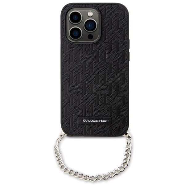 iTok webáruház - Karl Lagerfeld Karl Lagerfeld KLHCP14LSACKLHPK tok iPhone 14 Pro 6,1 hüvelykes készülékhez – Saffiano Monogram Chain, fekete 2 Karl Lagerfeld KLHCP14LSACKLHPK iPhone 14 Pro 6.1" black/black hardcase Saffiano Monogram Chain