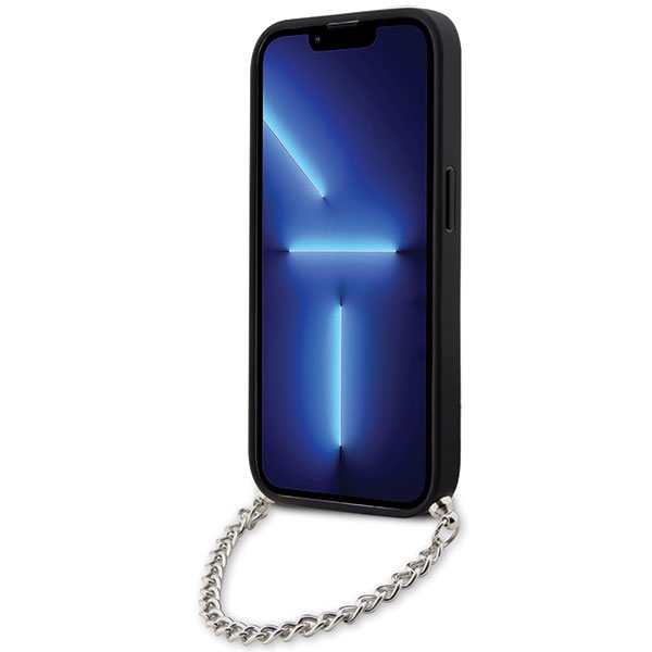 iTok webáruház - Karl Lagerfeld Karl Lagerfeld KLHCP14LSACKLHPK tok iPhone 14 Pro 6,1 hüvelykes készülékhez – Saffiano Monogram Chain, fekete 4 Karl Lagerfeld KLHCP14LSACKLHPK iPhone 14 Pro 6.1" black/black hardcase Saffiano Monogram Chain
