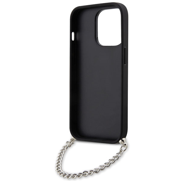 iTok webáruház - Karl Lagerfeld Karl Lagerfeld KLHCP14LSACKLHPK tok iPhone 14 Pro 6,1 hüvelykes készülékhez – Saffiano Monogram Chain, fekete 6 Karl Lagerfeld KLHCP14LSACKLHPK iPhone 14 Pro 6.1" black/black hardcase Saffiano Monogram Chain
