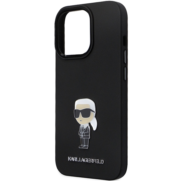 iTok webáruház - Karl Lagerfeld Karl Lagerfeld KLHCP14LSMHKNPK szilikon tok iPhone 14 Pro készülékhez – fekete 6 Karl Lagerfeld KLHCP14LSMHKNPK case for iPhone 14 Pro - black Silicone Ikonik Metal Pin