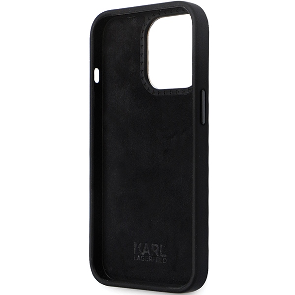 iTok webáruház - Karl Lagerfeld Karl Lagerfeld KLHCP14LSMHKNPK szilikon tok iPhone 14 Pro készülékhez – fekete 7 Karl Lagerfeld KLHCP14LSMHKNPK case for iPhone 14 Pro - black Silicone Ikonik Metal Pin