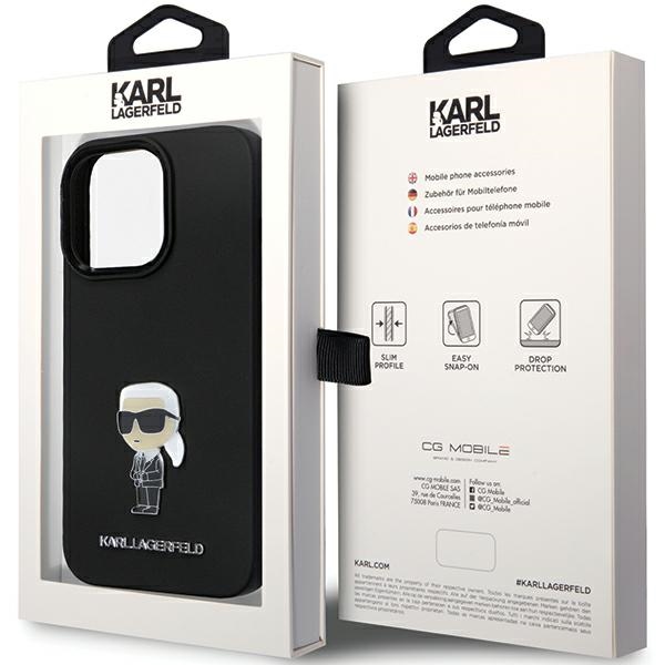 iTok webáruház - Karl Lagerfeld Karl Lagerfeld KLHCP14LSMHKNPK szilikon tok iPhone 14 Pro készülékhez – fekete 8 Karl Lagerfeld KLHCP14LSMHKNPK case for iPhone 14 Pro - black Silicone Ikonik Metal Pin