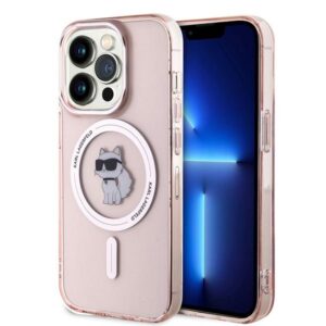 Karl Lagerfeld IML Choupette MagSafe tok iPhone 14 Pro készülékhez (rózsaszín)
