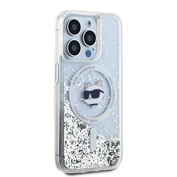 iTok webáruház - Karl Lagerfeld Karl Lagerfeld Liquid Glitter Choupette Head MagSafe tok iPhone 14 Pro készülékhez (átlátszó) 3 Karl Lagerfeld Liquid Glitter Choupette Head MagSafe case for iPhone 14 Pro (átlátszó)
