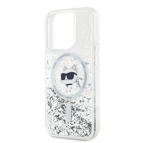 iTok webáruház - Karl Lagerfeld Karl Lagerfeld Liquid Glitter Choupette Head MagSafe tok iPhone 14 Pro készülékhez (átlátszó) 5 Karl Lagerfeld Liquid Glitter Choupette Head MagSafe case for iPhone 14 Pro (átlátszó)