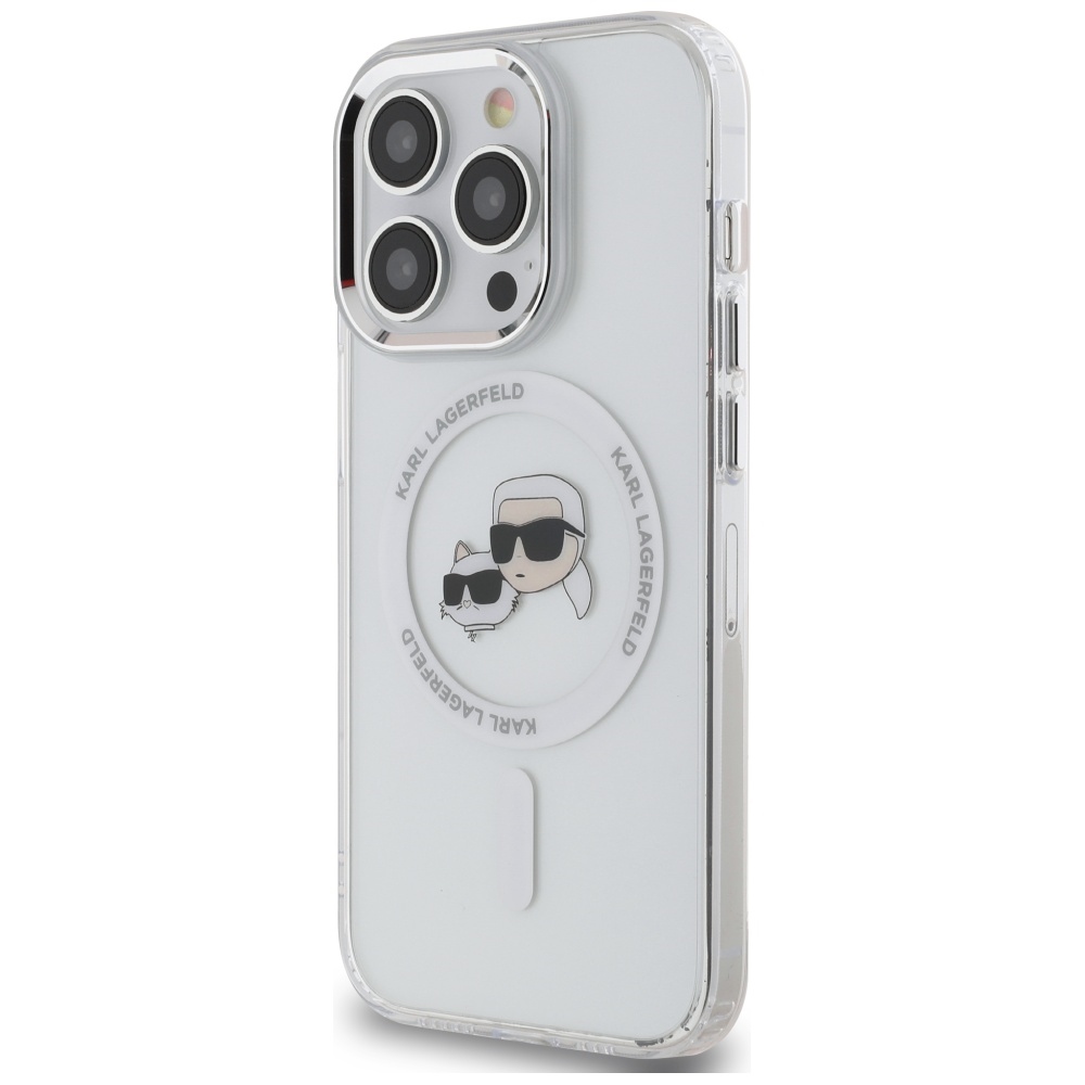 iTok webáruház - Karl Lagerfeld Karl Lagerfeld IML Metal Karl & Choupette Head MagSafe tok iPhone 14 Pro-hoz (fehér) 2 Karl Lagerfeld IML Metal Karl & Choupette Head MagSafe iPhone 14 Pro Case (fehér)