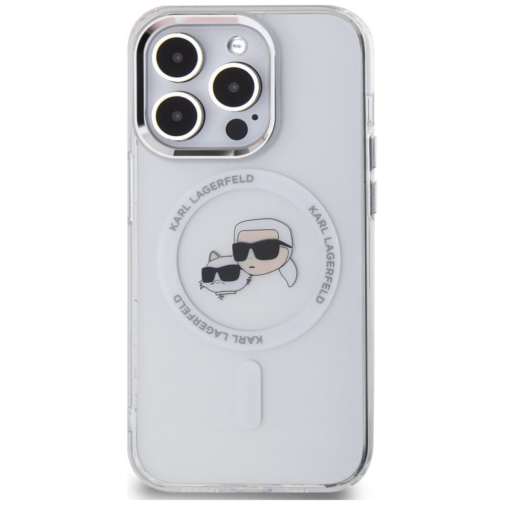 iTok webáruház - Karl Lagerfeld Karl Lagerfeld IML Metal Karl & Choupette Head MagSafe tok iPhone 14 Pro-hoz (fehér) 3 Karl Lagerfeld IML Metal Karl & Choupette Head MagSafe iPhone 14 Pro Case (fehér)