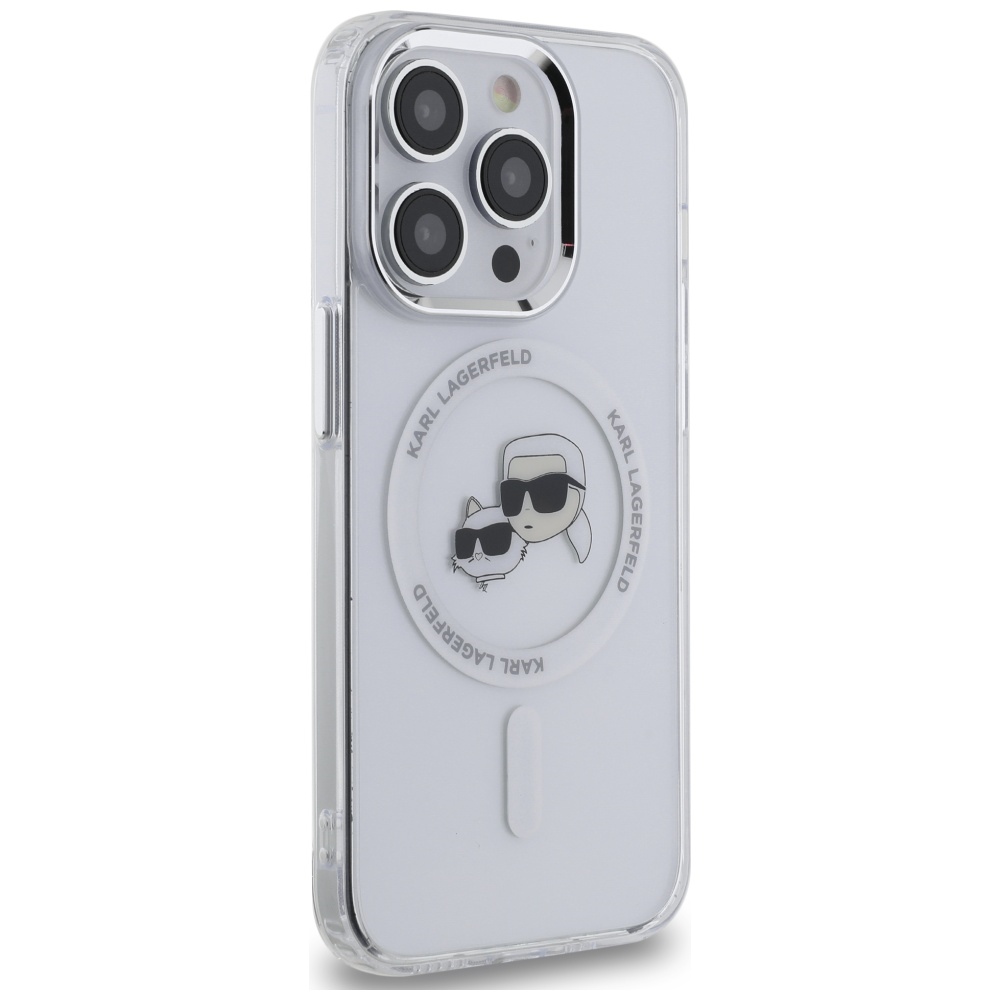 iTok webáruház - Karl Lagerfeld Karl Lagerfeld IML Metal Karl & Choupette Head MagSafe tok iPhone 14 Pro-hoz (fehér) 4 Karl Lagerfeld IML Metal Karl & Choupette Head MagSafe iPhone 14 Pro Case (fehér)